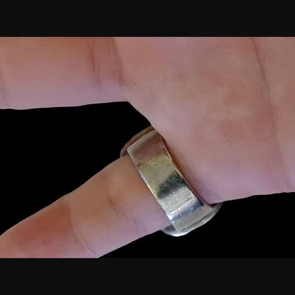 Vintage 925 Sterling Silver Size 5.75 Mother Of Pearl Large Cocktail Ring - Picture 5 of 12